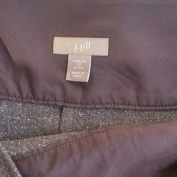 J.Jill Stretch Petite Black Flared Full Skirt - Picture 4 of 8